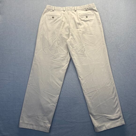 Brooks Brothers Elliot , Dress Pants Mens Size 40X32 Beige,Pleated,Cotton - Picture 2 of 9
